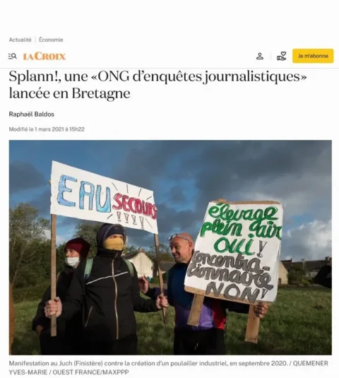210301 La Croix Splann ! Une « ONG D’enquêtes Journalistiques » Lancée En Bretagne